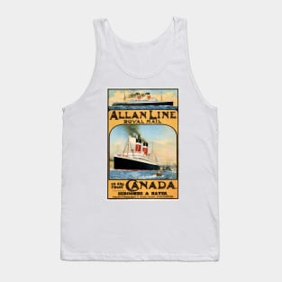 Allan Line Royal Mail To and From Canada Advertisement Vintage Steam Ship Tank Top